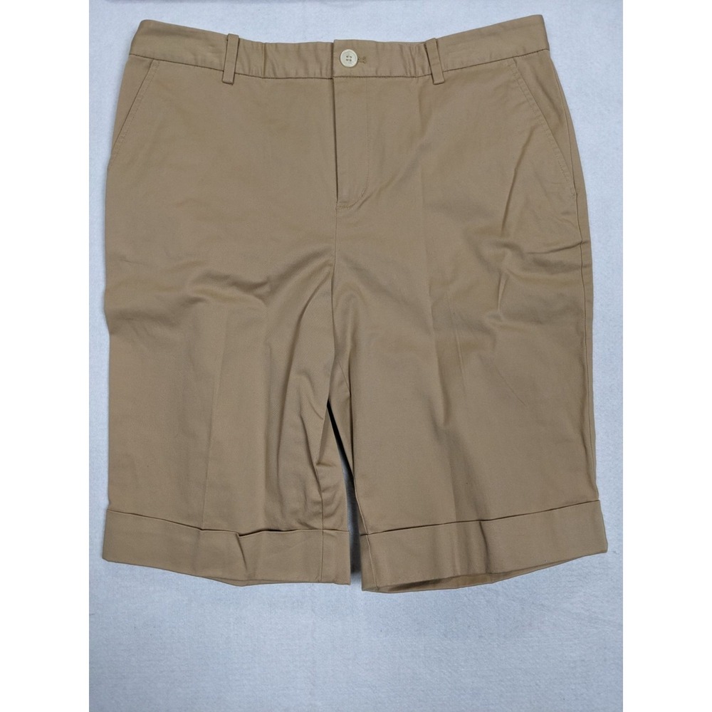 Lauren Ralph Lauren LRL Active Womens Khaki Shorts Size 8 Cotton Blend